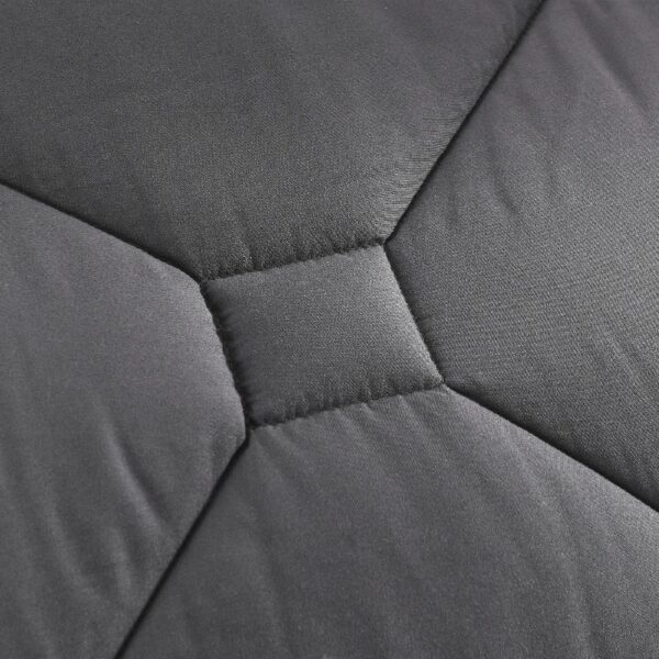 8 PCS Modern Comforter Set with Sheets All Season Bed in a Bag, Black, Queen Size