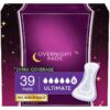 Overnight Incontinence Pads for Women/Bladder Control Pads, Ultimate-Extra Coverage, 24ct