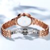 Women Watch Fashion Rose Gold Diamond Analog Quartz Female Watch for Women Luxury Dress Ladies Stainless Steel Luminous Waterproof Date Wrist Watches Green Dial