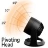 HHF540 Black Turbo Force Power Personal Heater and Fan with Pivoting Head