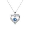 Forever March Birthstone 18k White Gold Plated Women's Necklace, Swarovski Crystals