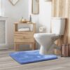 Nestl Set of 3 Absorbent Memory Foam Bath Mat Bathroom Rugs, Gray, Large 20