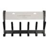 SnugFit Over-the-Door Hook Rack with 6 Double Hooks, Matte Black