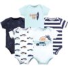 Short Sleeve Bodysuits, 5-Pack, Newborn- 24 Months