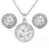 Cate & Chloe Mariah 18k Rose Gold Plated Jewelry Set with Simulated Diamond Crystals for Women