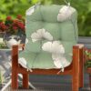 Outdoor Patio Cushion, Rocking Chair Cushion Set, Tufted Pads, Set of Upper and Lower with Ties Pack of 2 (2 Sets) - Back 21