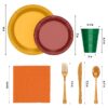 Exquisite 350 Piece Easter Plastic Disposable Party Plates & Dinnerware Combo Set