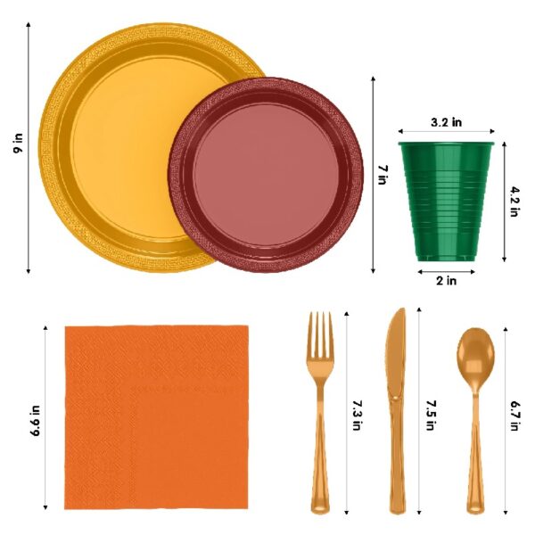 Exquisite 350 Piece Easter Plastic Disposable Party Plates & Dinnerware Combo Set