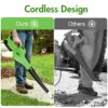 Cordless Leaf Blower, 6-Speed 140MPH 140CFM Leaf Blower, 3AH Battery, Green