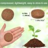 200Pcs 50mm Coco Coir Potting Soil, 100% Organic Coconut Fiber, Suitable for Plant Gardening Herbs