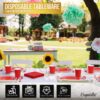 Exquisite 350 Piece Easter Plastic Disposable Party Plates & Dinnerware Combo Set