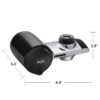 PLUS Faucet Mount Water Filtration System, Horizontal, Black/Chrome, PFM200B