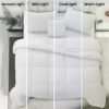 Lux Decor Collection 5 Piece Queen Down Alternative Comforter Set, Washable Duvet Bedding Set - Quatrefoil Navy