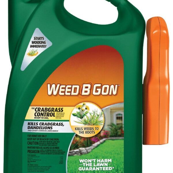 Weed B Gon Plus Crabgrass Control Weed Killer, Ready-to-Use Trigger Sprayer, 1 gal