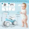 Baby Balance Bike, Toddler Baby Bicycle with 4 Wheels for 10-36 Months, Adjustable Handlebar Baby Outdoor Bike Riding Toy, First B-day Gift