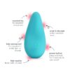 Vibrating Mini Soft Touch Massager, 10 Vibration Settings, Waterproof