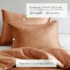 Full/Queen Comforter Sets, Reversible 3 Piece Extra Soft Bedding Set, Chambray Print Sage Green Comforter Bed Set with Pillow Shams