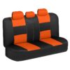 PolyPro Car Seat Covers Full Set in Charcoal on Black – Front and Rear Split Bench for Cars, Easy to Install Cover Set, Accessories Auto Trucks Van SUV