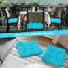 2 PCS 21'' x 21'' Patio Chair Seat Cushion Pads Indoor/Outdoor Turquoise