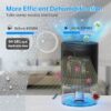 Small Dehumidifiers for Bedroom 27oz with Auto-off,7 Colors LED Light up to 215 sq.ft-Black