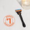 Fusion5 Razor Men 5 Blade Manual Razor ,1 Handle and 5 Blade Refills ,Black