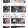 Towel Rack for Bathroom Towel Holder for Bathroom Wall Mounted,Black Towel Bar Storage