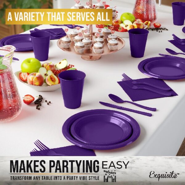 Exquisite 350 Piece Easter Plastic Disposable Party Plates & Dinnerware Combo Set