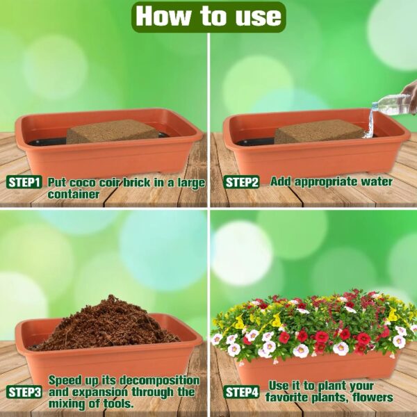10lb of  100% Organic Coco Coir Bricks with Low EC and pH Balance High Expansion Coco Fiber for Herbs, Flowers,Plants Gardening Renewable Coconut Soil