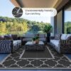 6'x9' Outdoor Rugs Patio Waterproof Outside Mat Reversible Plastic Camping Carpet,Black & Grey