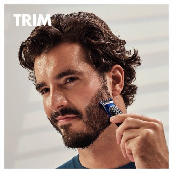 Fusion Men's Precision Beard Trimmer, Razors and Edger, Blue