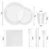 Exquisite 350 Piece Easter Plastic Disposable Party Plates & Dinnerware Combo Set