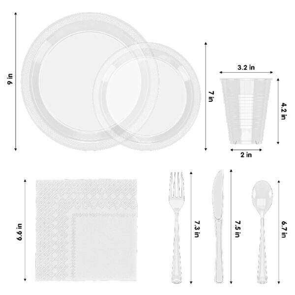 Exquisite 350 Piece Easter Plastic Disposable Party Plates & Dinnerware Combo Set