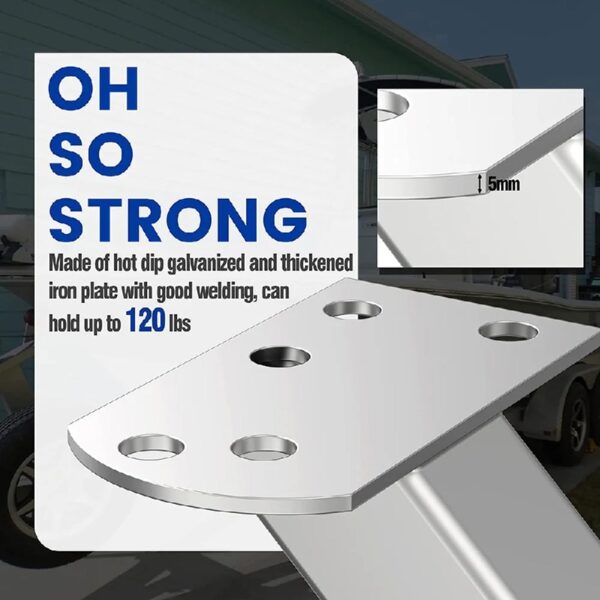 Trailer Spare Tire Carrier Mount Fit 4 & 5 Lugs Wheels - Heavy Duty Holder Bracket