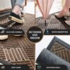 Front Door Mat Indoor and Outdoor Welcome Mat Rubber Backing Entrance Mat Easy Clean Patio Mat Heavy Duty Entryway Doormat for Front Back Doors, Laundry Rooms, Mudrooms 24''x35.4'' Brown