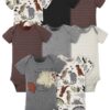 Baby Boy Short Sleeves Onesies Bodysuits, 8-Pack, Sizes Newborn-12M