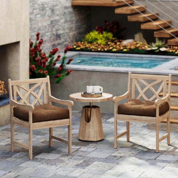 2 PCS 21'' x 21'' Patio Chair Seat Cushion Pads Indoor/Outdoor Turquoise
