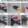 Towel Rack for Bathroom Towel Holder for Bathroom Wall Mounted,Black Towel Bar Storage