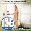 Smart Door Knob, Keyless Smart Door Lock Smart Deadbolt with App Control & Fingerprint & 2 Keys,Electronic Door Lock for Home, Apartment, Office,Bronze