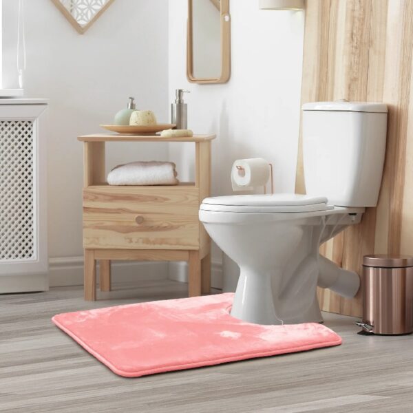 Nestl Set of 3 Absorbent Memory Foam Bath Mat Bathroom Rugs, Gray, Large 20