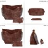 Hobo Bags for Women Crossbody Handbags Guitar Strap Shoulder Bucket Bag Vegan Leather Purse Trendy Boho Tote Purses