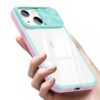 Reiko Full Protection with Mobile Phone Protective Film Slide Camera Lens Phone Case for iPhone 14 Plus in Blue