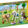 Creator 3 in 1 Adorable Dogs Building Toy Set, Small Toys for Christmas, Gift for Dog Lovers, Build a Beagle, Poodle, and Labrador or Rebuild into Dachshund, Husky, Pug, or Mini Schnauzer, 31137