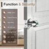 Cikuci Smart Door Lock, Fingerprint Door Lock Knob with App Control, Suitable for Home, Cloakroom, Offices, Hotels (K10)