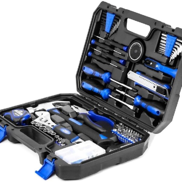 120-Piece Home Repair Tool Set, General Household Hand Tool Kit with Tool Box Storage Case for Apartment, Garage, Dorm and Office