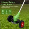 Cordless Weed Eaters, Battery Operated Weed Wacker, Weed Trimmer with 2 Batteries, Electric Grass Trimmer, Electric Edger for Lawns, 24V 650W Grass Cutting Machine, Green