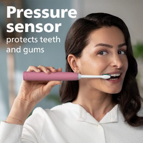 3100 Power Toothbrush, Rechargeable Electric Toothbrush with Pressure Sensor, Black HX3681/04