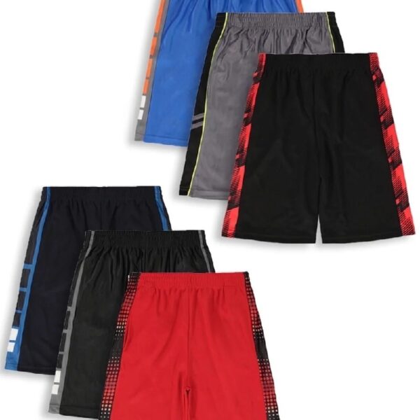 Cookie's Boys' 6-Pack Athletic Shorts With Pockets - red/multi, 14 - 16 (Big Boys)