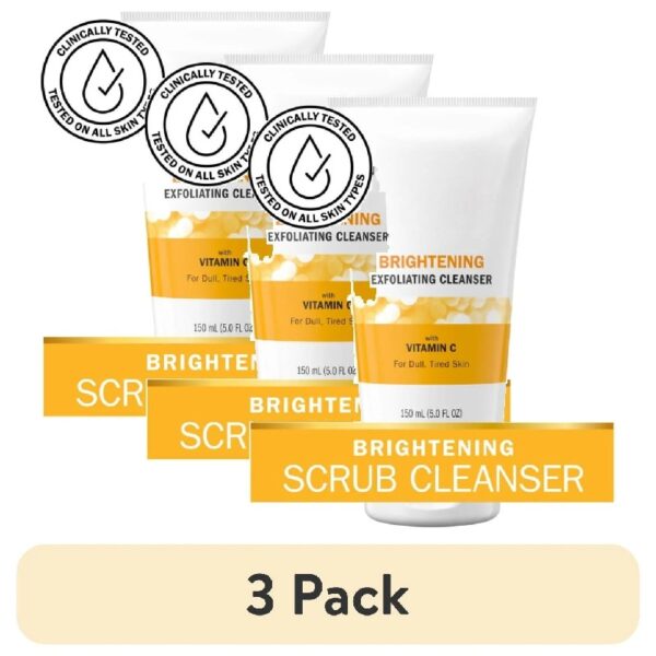 (3 pack) Face Cleanser, Regenerist Vitamin C+Peptide Facial Wash, Exfoliating Face Cleanser for Dry Skin, 5.0 fl oz