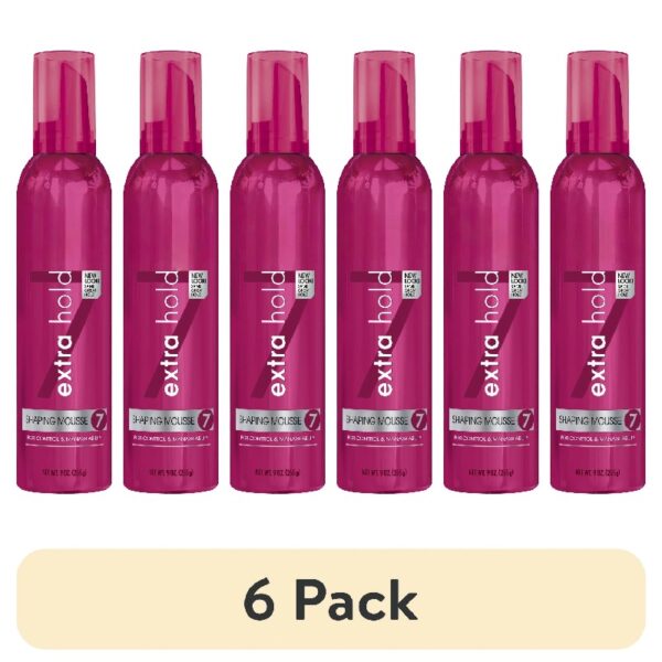 (6 pack) Extra Hold Shaping Mousse, 9 oz