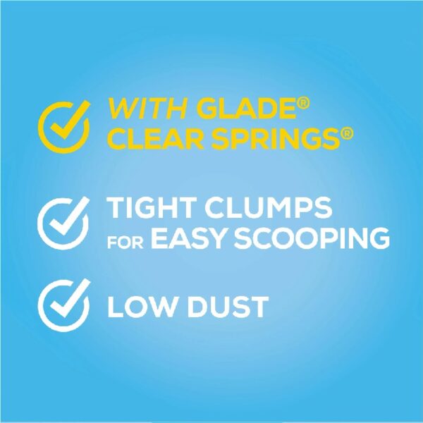 Purina Clumping Cat Litter, Glade Clear Springs Deodorizing, Low Dust, 35 lb. Pail